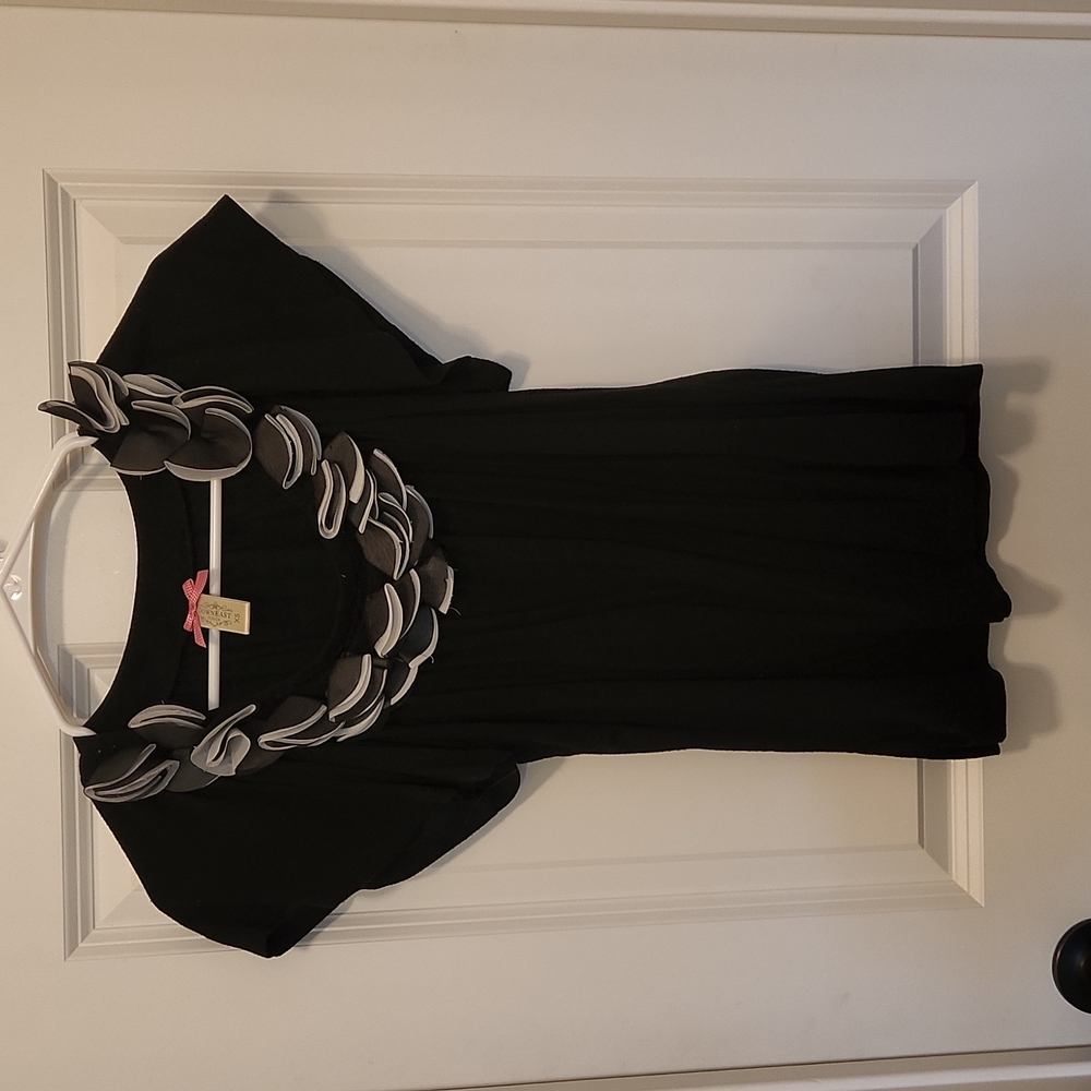Black ruffle top